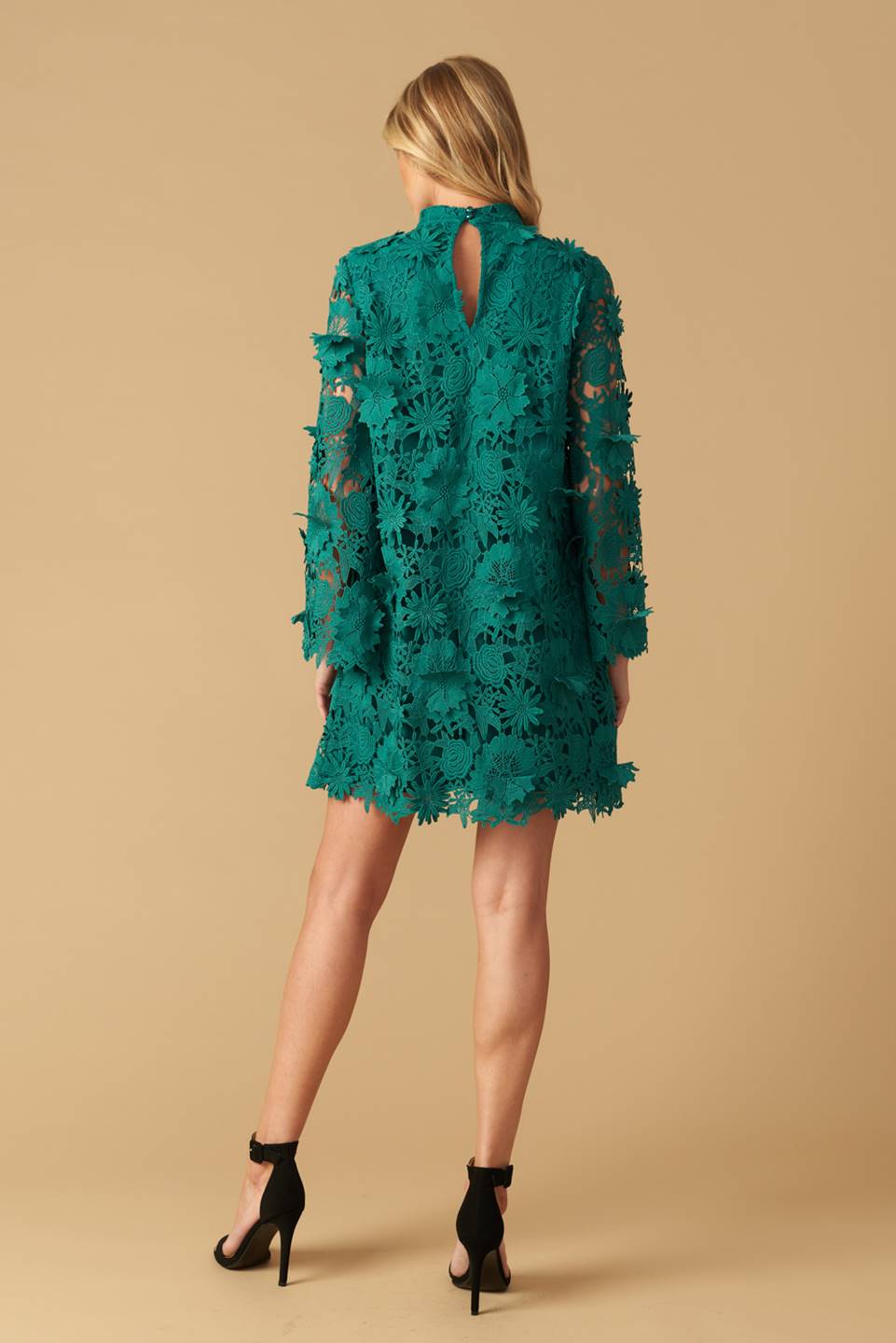 IN THE FLOW WOVEN LACE MINI DRESS Flying Tomato